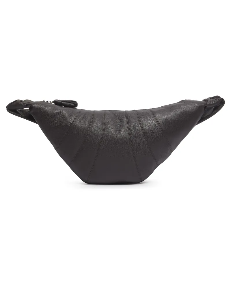 Christophe Lemaire Mittelgroße Tasche aus genarbtem Leder Croissant 