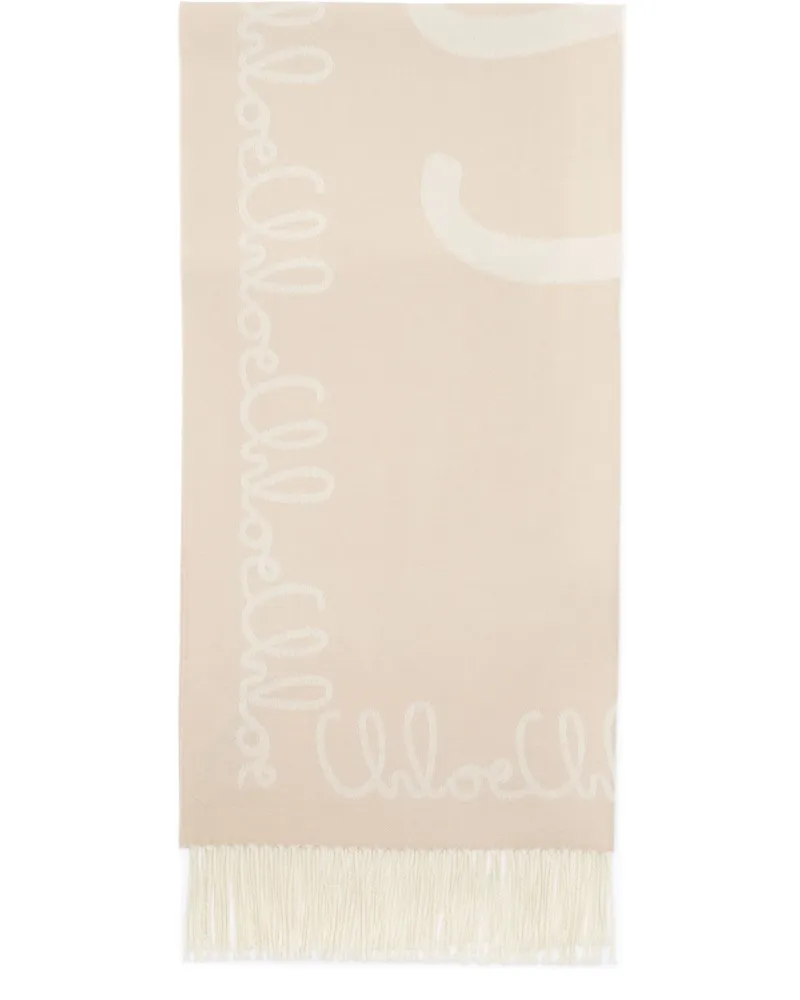 Chloé Schal aus Wolle Pink