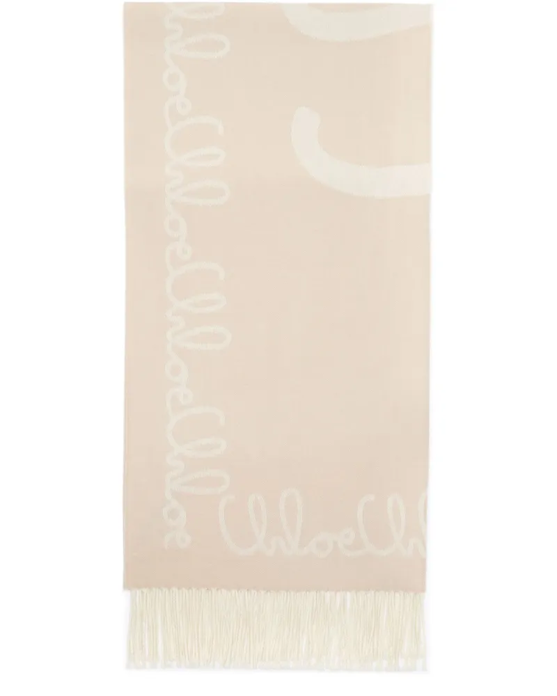 Chloé Schal aus Wolle Pink