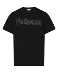 Alexander McQueen Logo-T-Shirt Grey