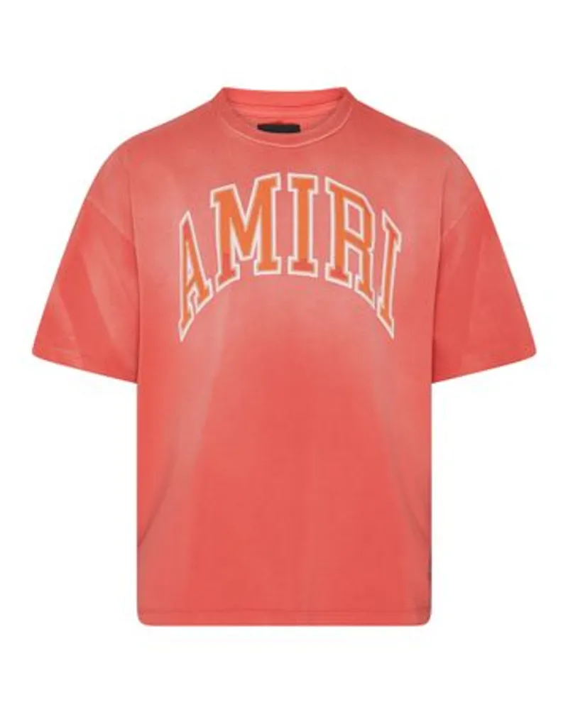 Amiri Staggered T-Shirt Amiri Wave Red