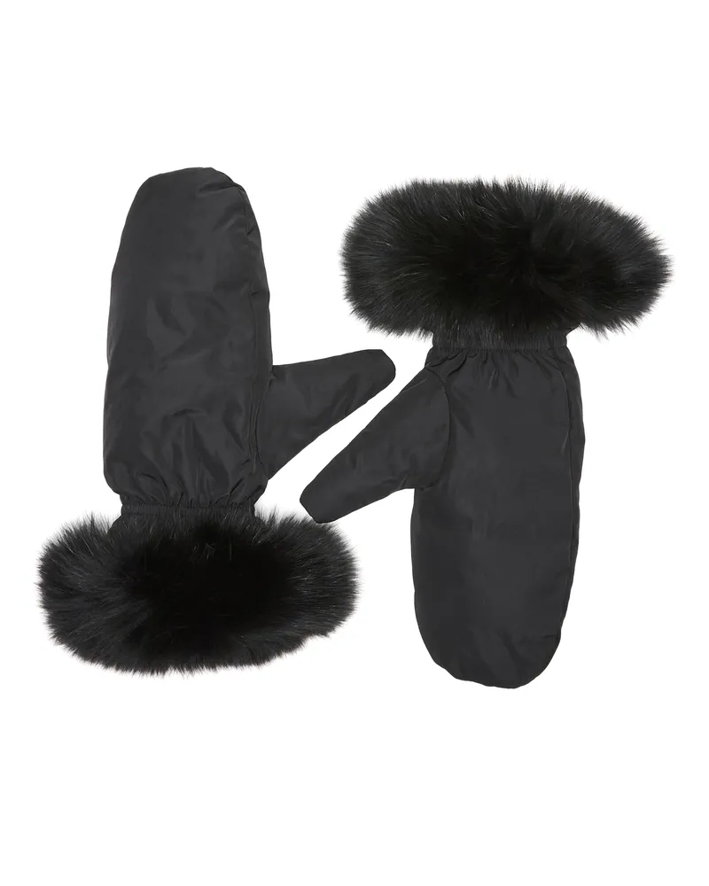 Yves Salomon Handschuhe aus Fuchspelz Black