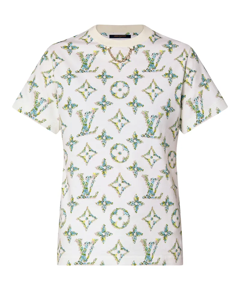Louis Vuitton T-Shirt mit floralem Monogram-Motiv 