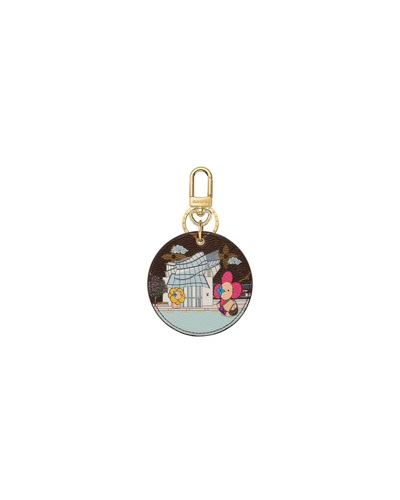 Louis Vuitton Illustre Xmas Seoul Bag Charm and Key Holder Brown
