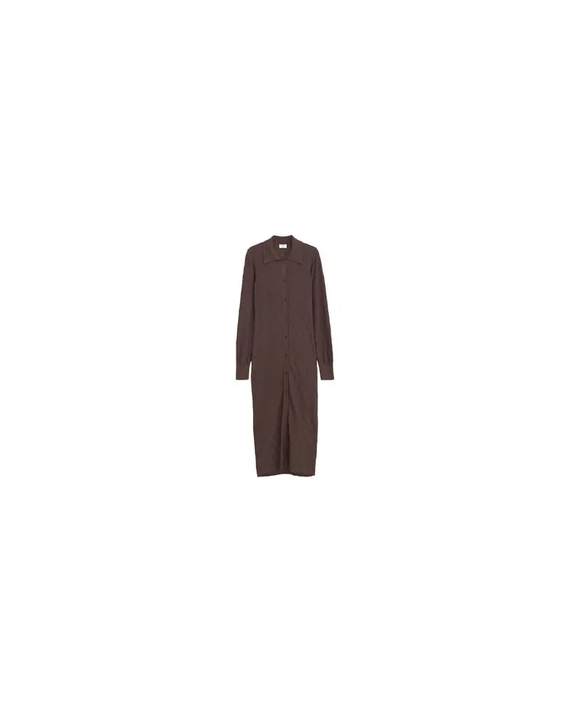 Filippa K Hemdkleid mit Rautenmuster Brown