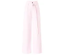 Langes Kleid mit Raffung und Rüschen