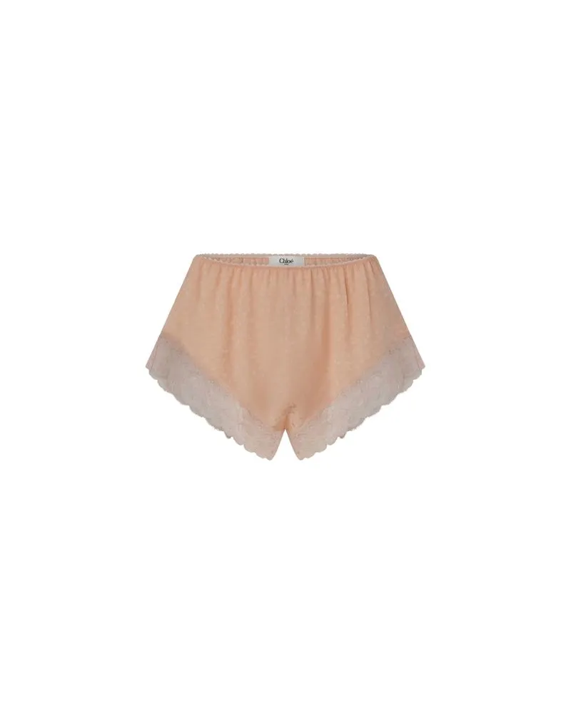 Chloé Langes Kleid mit Raffung und Rüschen Pink