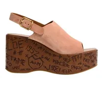 Langes Kleid mit Raffung und Rüschen