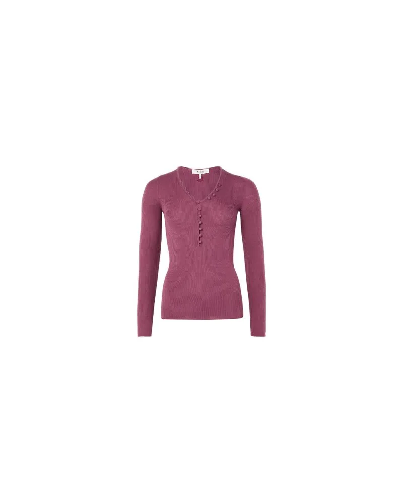 Chloé Langes Kleid mit Raffung und Rüschen Pink