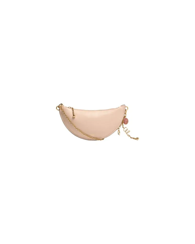 Chloé Langes Kleid mit Raffung und Rüschen Pink