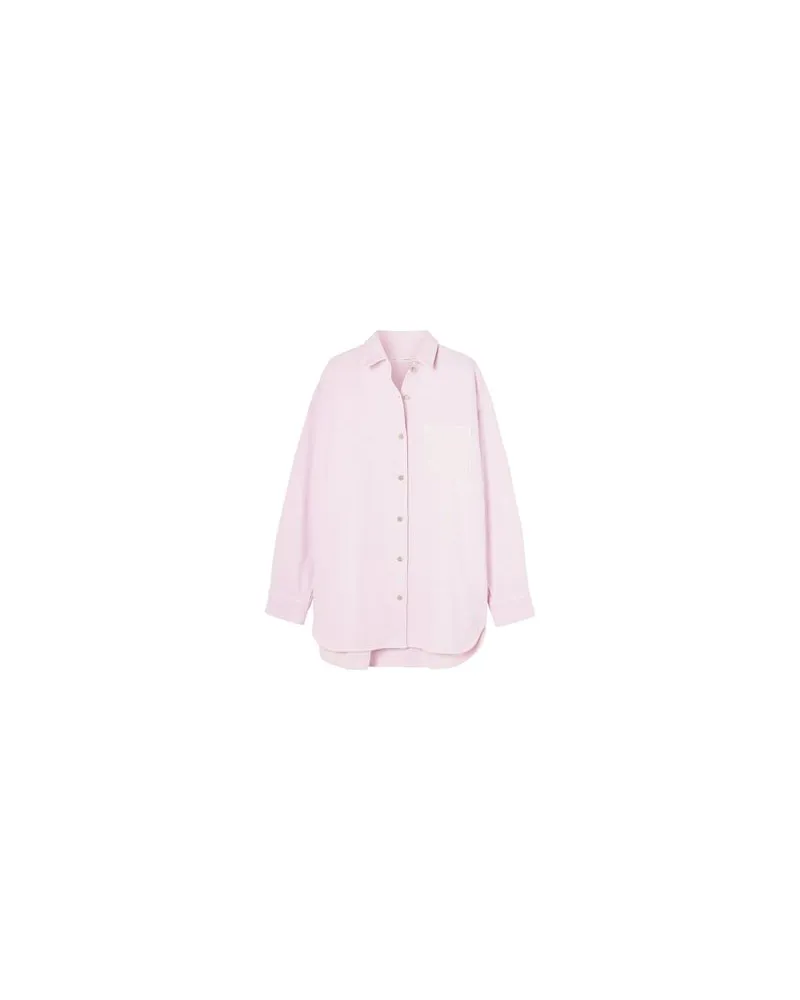 Chloé Langes Kleid mit Raffung und Rüschen Pink