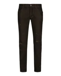 Dolce & Gabbana Gewachste Slim-Fit-Jeans Multicolor