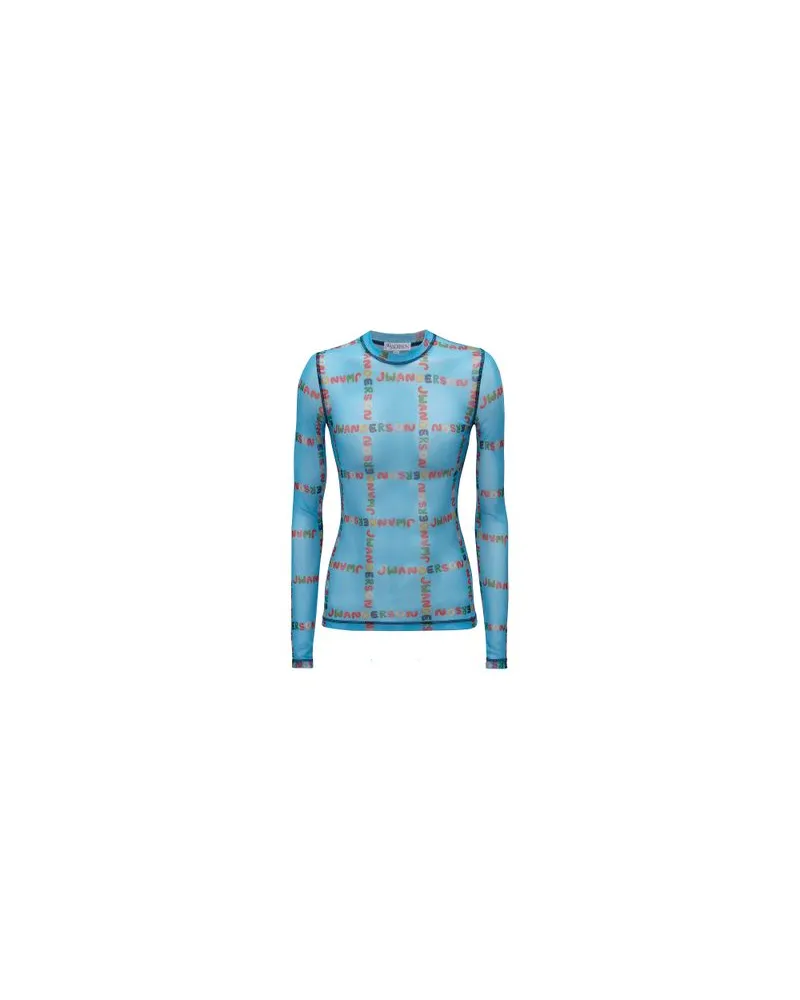 J.W.Anderson LangäRmeliges Mesh Top Blue