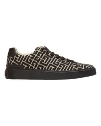 Balmain Sneaker mit Monogramm-Jacquardmuster B-Court Black