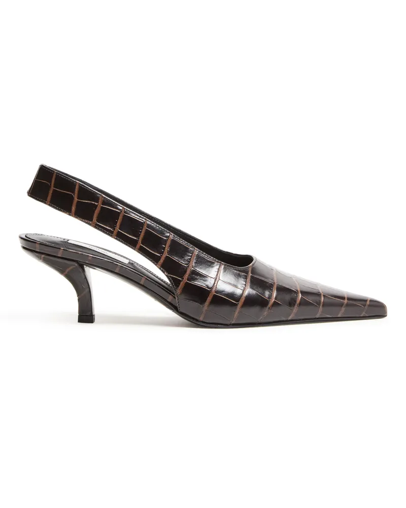 Totême Klassische Slingbacks mit Kroko-Prägung 