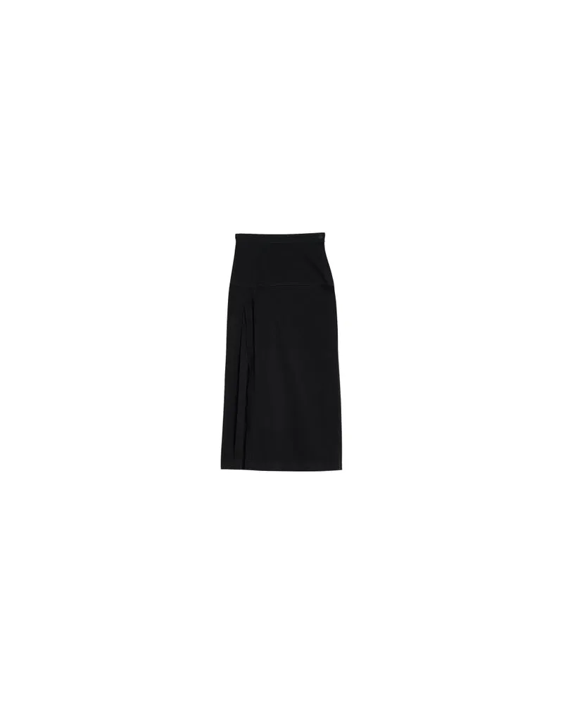 Christophe Lemaire Midi skirt with slit Black
