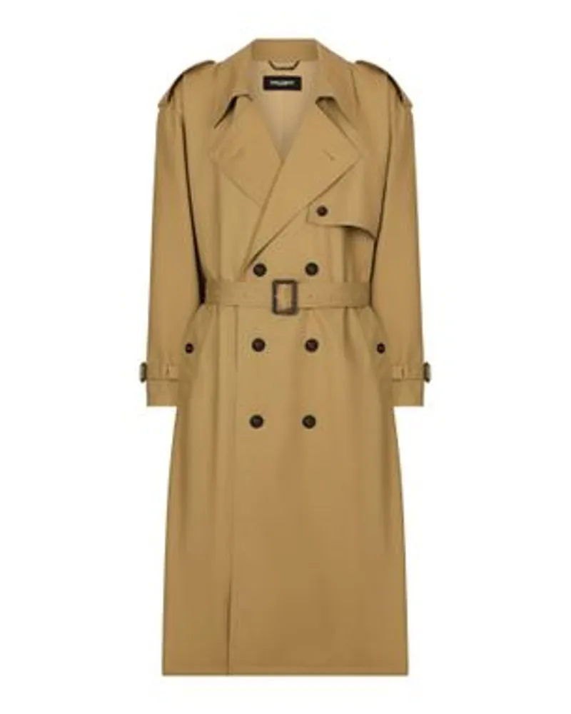 Dolce & Gabbana Zweireihiger Trenchcoat Beige