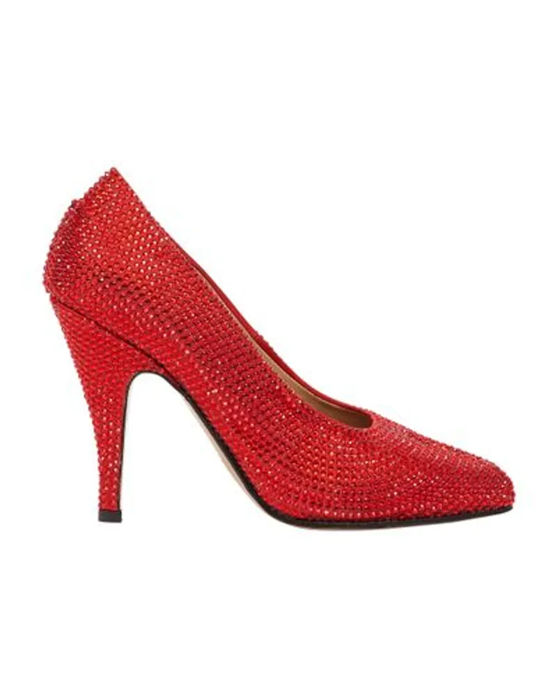 Maison Margiela Tabi Pumps mit Strasssteinen Red