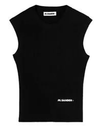 Jil Sander Top mit Rundhalsausschnitt Black