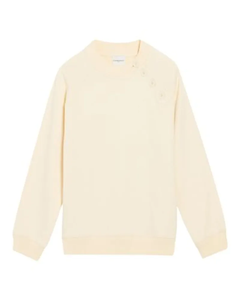 Claudie Pierlot Sweatshirt mit Knopfbesatz White