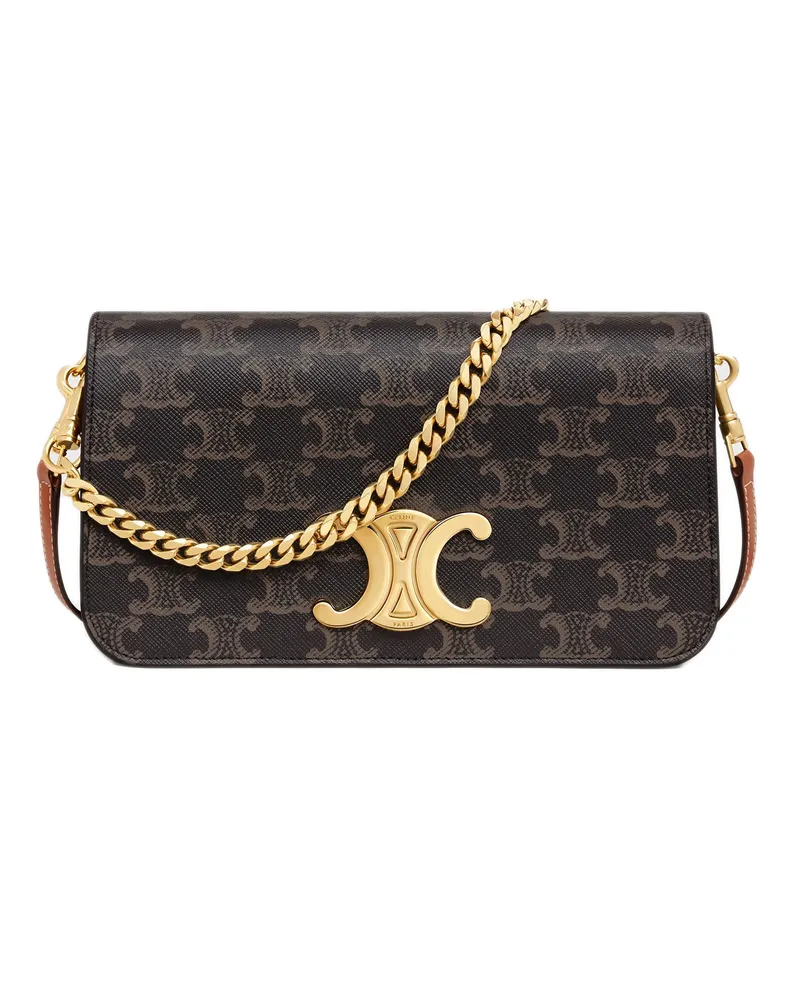 Celine Triomphe-Multi-Pochette Aus Triomphe Canvas Und Kalbsleder 