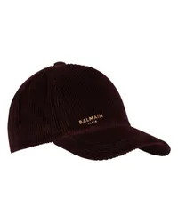 Balmain Velours-Cap Balmain Paris Red