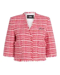 Karl Lagerfeld Kurzärmelige Bouclé-Jacke Multicolor