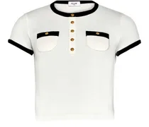 Verkürztes t-shirt aus baumwolljersey