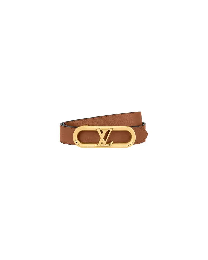 Louis Vuitton My LV Chain 25mm Reversible Belt Beige