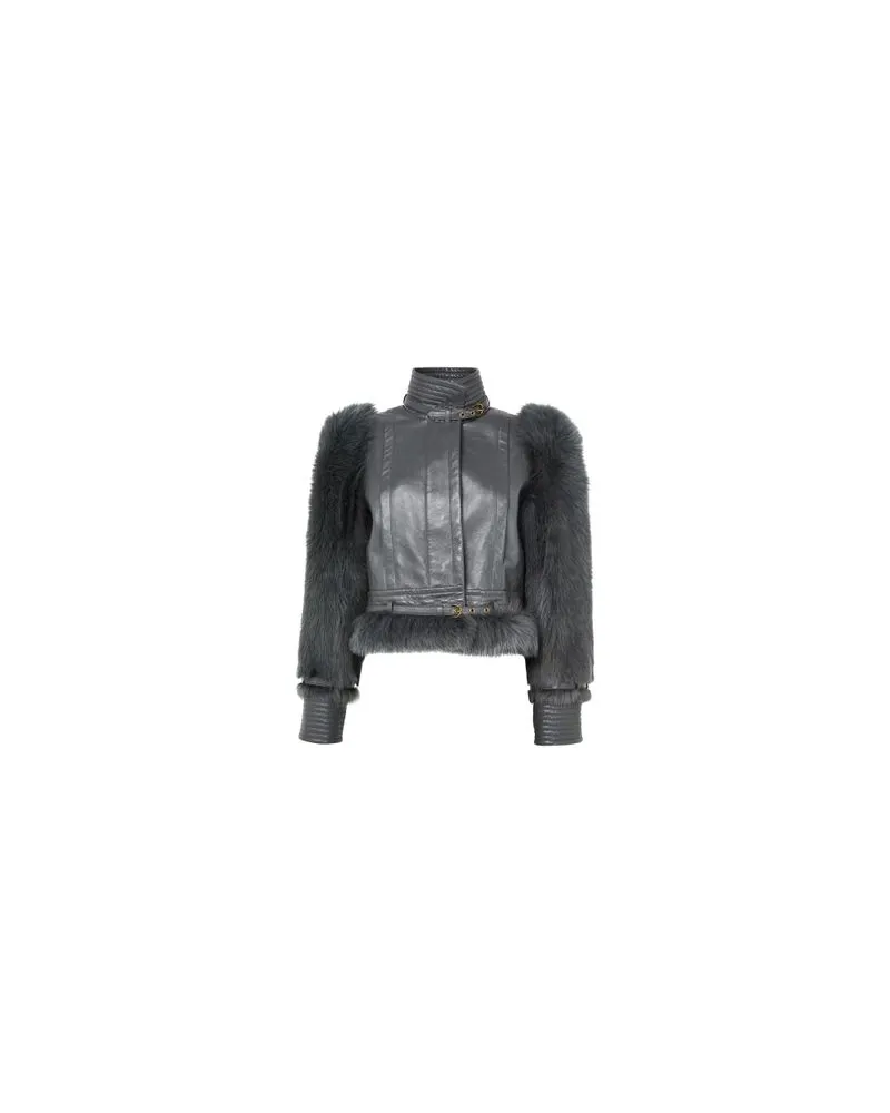 Chloé Lederjacke Grey