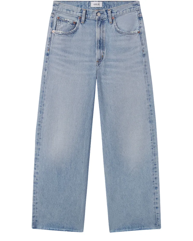 AGOLDE Curve Jeans mit Fransen und niedrigem Bund 