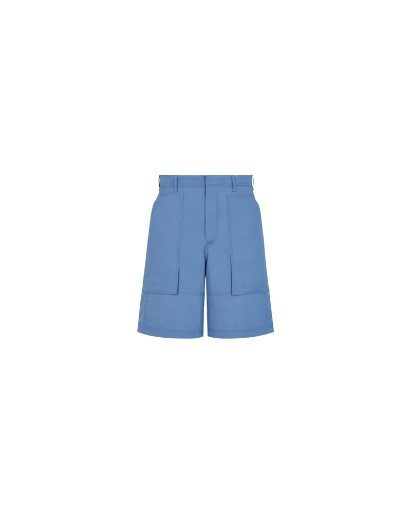 Fendi Bermudashorts große aufgesetzte Blue