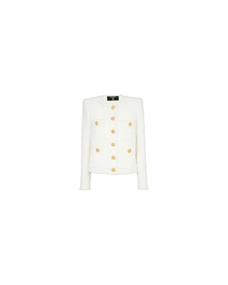 Balmain Tweedjacke White