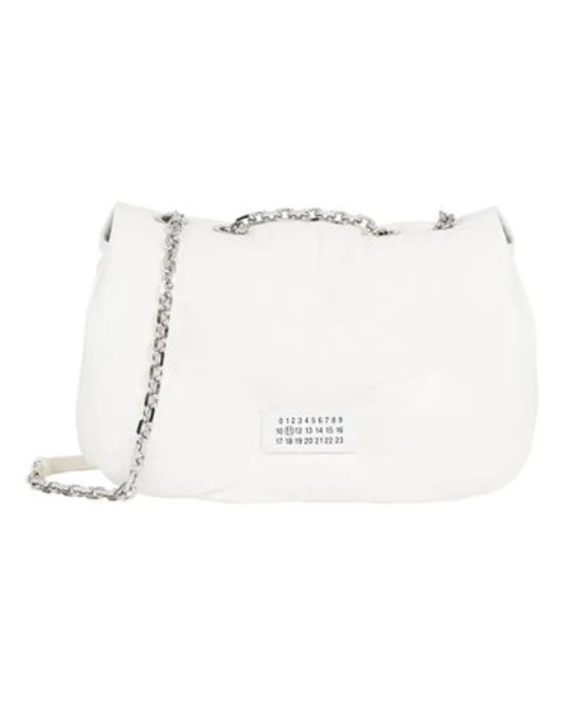 Maison Margiela Tasche Glam Slam mit Klappe mittelgroßes Modell White