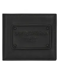 Dolce & Gabbana Zweiflügelige Geldbörse Black