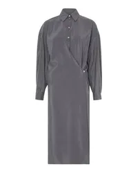 Christophe Lemaire Hemdblusenkleid mit Twist Grey