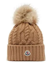 Moncler Mütze mit Logo Beige