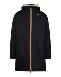 K-Way Lang Gefütterter Parka - Le Vrai 3.0 Eiffel Orsetto Black