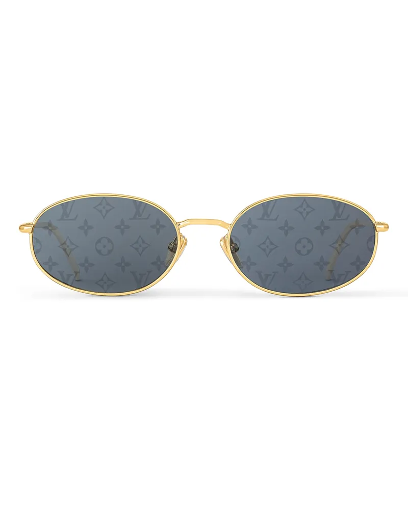 Louis Vuitton LV Bright Oval Sonnenbrille Gold