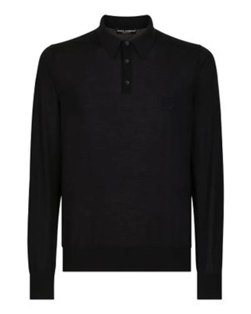 Dolce & Gabbana Pullover im Polo-Stil Blue