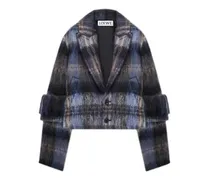 Gestreifte Jacke aus Mohair- und Wollmischung