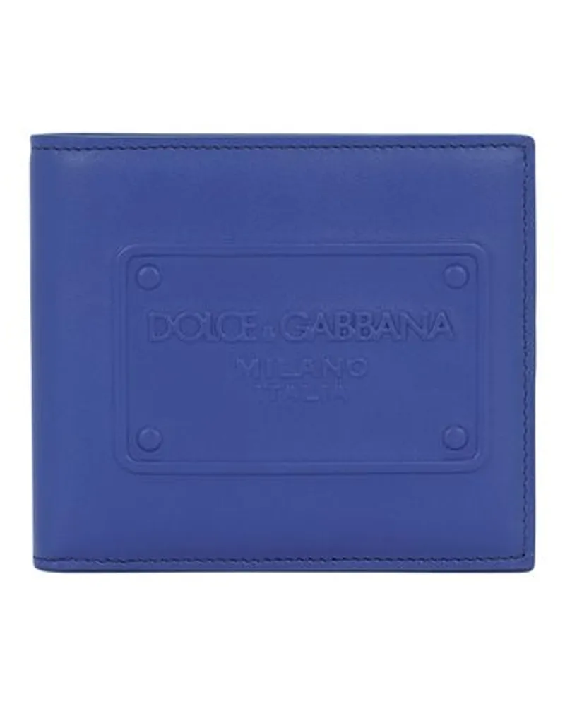 Dolce & Gabbana Zweiflügelige Geldbörse Blue