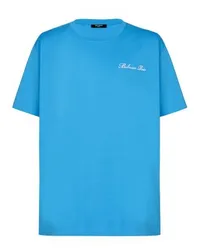 Balmain Weites T-Shirt mit Logo Blue