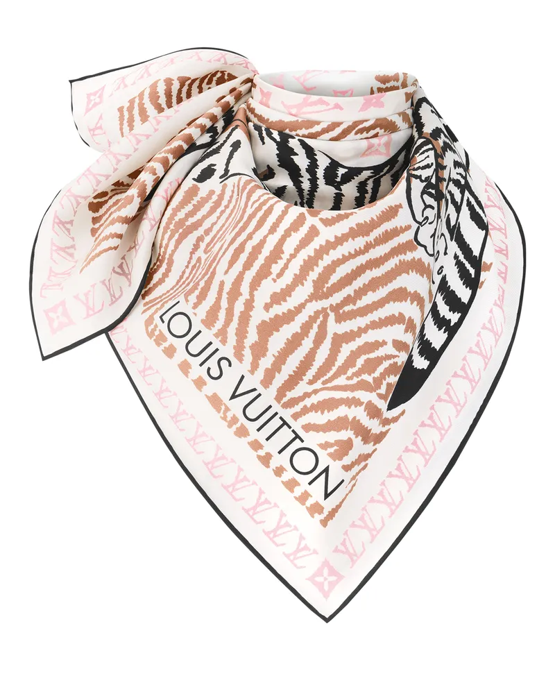 Louis Vuitton Tiger Mania Carré 90 Pink