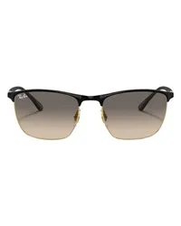 Ray Ban Karree-Sonnenbrille Chromance Black