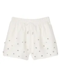 Sandro Weite Shorts mit Strassbesatz White