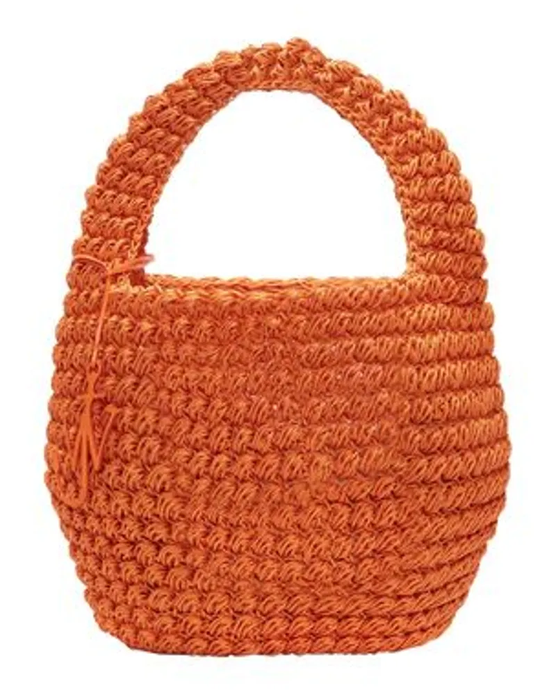 J.W.Anderson Große Popcorn-Tote Bag im Korbdesign Orange