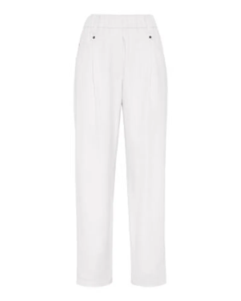 Brunello Cucinelli Baggy-Pants White