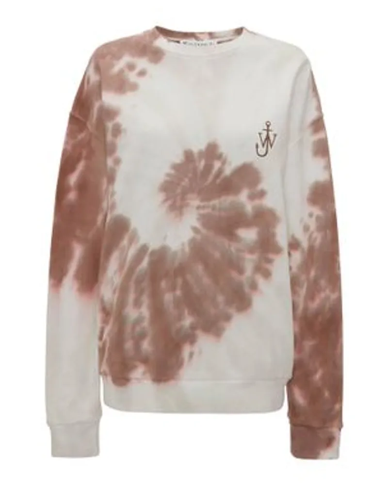 J.W.Anderson Sweatshirt in Tie-Dye-Optik mit Katzen-Print Brown