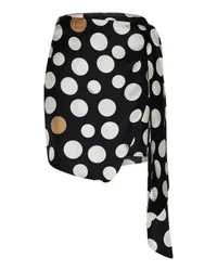 Max Mara Minirock mit Polka-Dots Giava Black